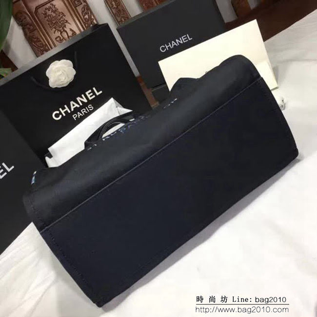 香奈兒CHANEL 66941 2018最新款大號沙灘牛仔帆布包 經典旅遊購物袋系列專櫃爆款DSC1155